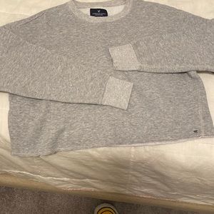 light grey cropped sweatshirt